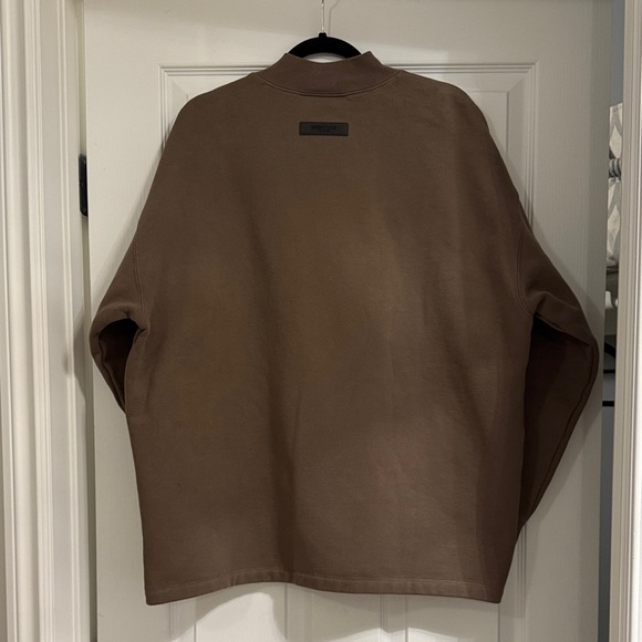 Essentials Fear of God Brown Mockneck Sweatshirt, Small - Picture 8 of 8